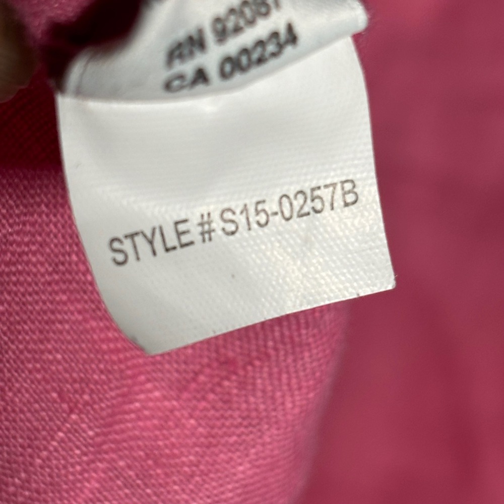 Blue Saks Fifth Avenue Tunic Womens Large Pink Linen Embroidered boho coastal - Picture 6 of 10